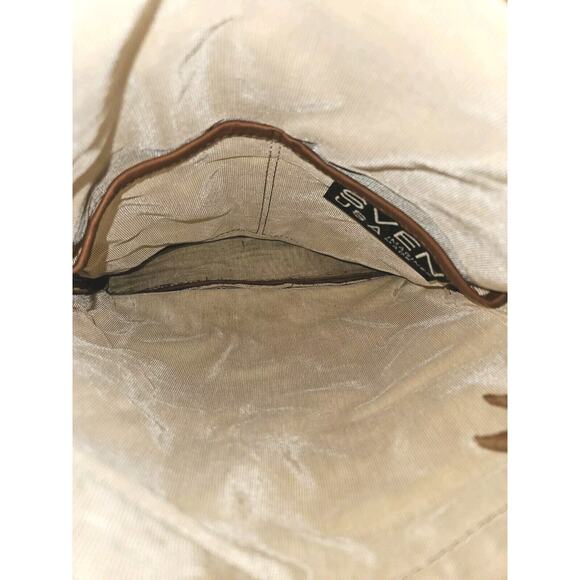 SVEN BERKELEY USA Zippered Crossbody Bag Leather 9.5x9x2 Brown - Picture 11 of 12
